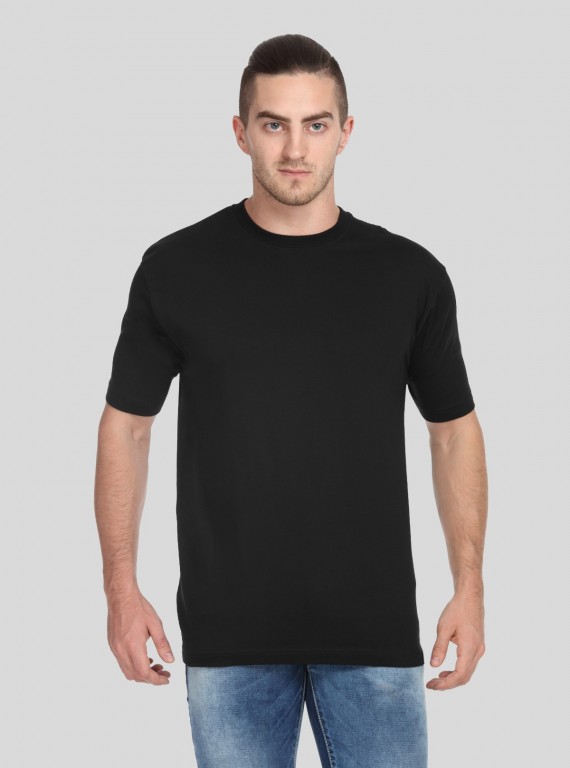 Men's Black Basic Round Neck T-Shirt – Timeless Comfort for Everyday Wear
