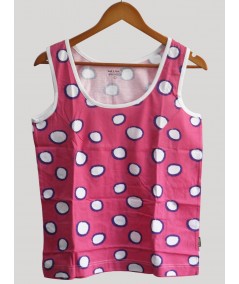Fuschia Printed Sleeveless Top