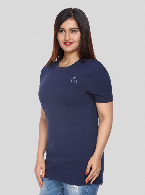 Navy Short Sleeve Top