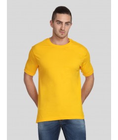Men's Yellow Basic Crew Neck T-Shirt – Bright, Bold & Everyday Ready