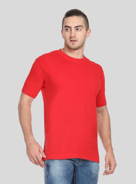 Red Basic Crew Neck TShirt