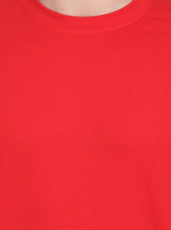 Red Basic Crew Neck TShirt