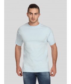 Men's Sea Blue Basic Crew Neck T-Shirt – Cool Comfort with Everyday Style