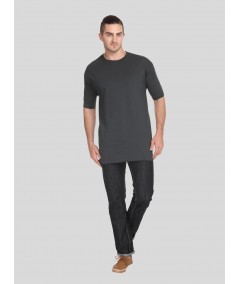 Dark Grey Basic Crew Neck TShirt