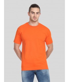 Men's Orange Basic Crew Neck T-Shirt – Vibrant Style, Everyday Comfort
