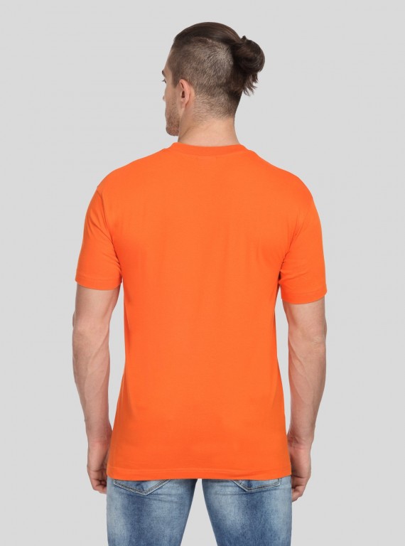 Orange Basic Crew Neck TShirt
