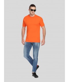 Orange Basic Crew Neck TShirt