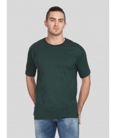 Men's Forest Green Basic Crew Neck T-Shirt – Rich Color, Everyday Comfort