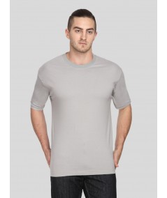 Men's Grey Basic Round Neck T-Shirt – Minimalist Style for Daily Comfort