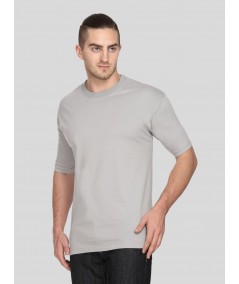 Gris Fonce Basic Crew Neck TShirt