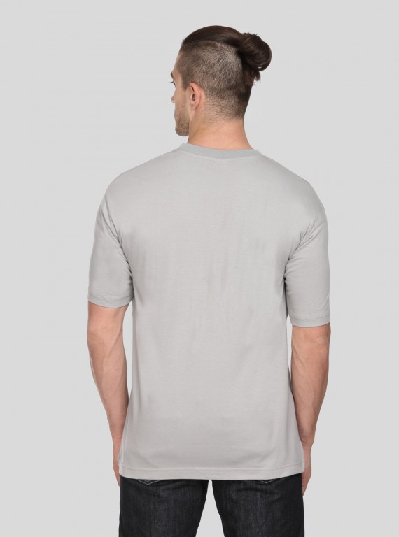 Gris Fonce Basic Crew Neck TShirt