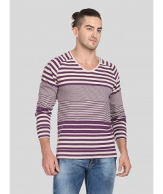 Purple Stripped Long Sleeve TShirt