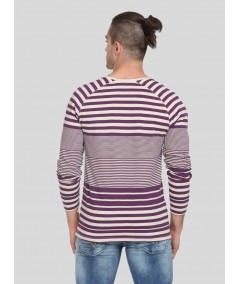 Purple Stripped Long Sleeve TShirt