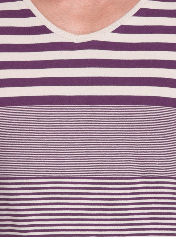 Purple Stripped Long Sleeve TShirt