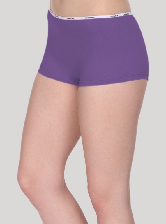Purple Solid Hipster Brief