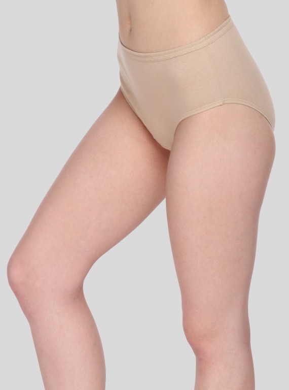 Women’s Brown Cotton Elastane Brief – Soft Stretch Fit for Daily Comfort