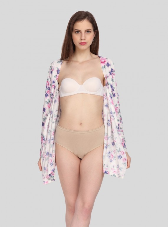 Women’s Brown Cotton Elastane Brief – Soft Stretch Fit for Daily Comfort