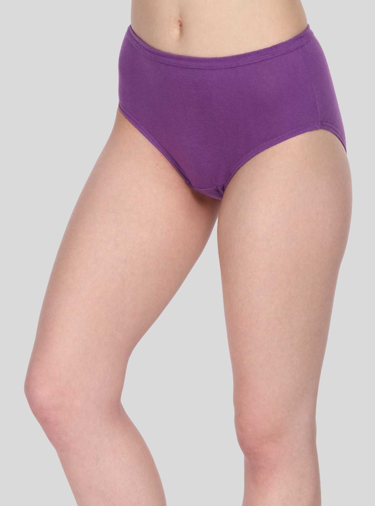 Women’s Purple Cotton Elastane Brief – Soft, Stretchable Everyday Comfort