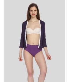 Women’s Purple Cotton Elastane Brief – Soft, Stretchable Everyday Comfort