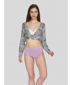 Women’s Lilac Cotton Elastane Brief – Soft Stretch Innerwear for Everyday Ease