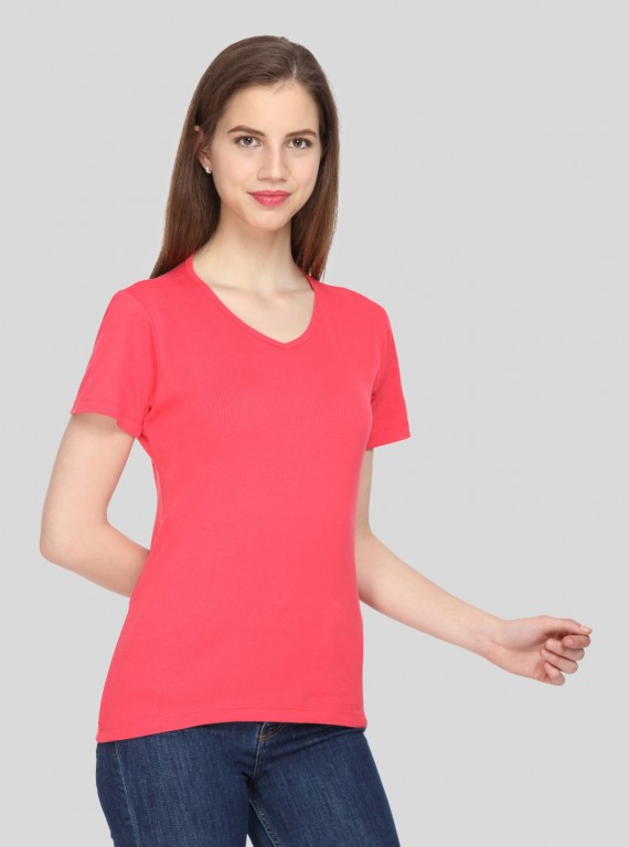 Roseberry Solid V Neck TShirt