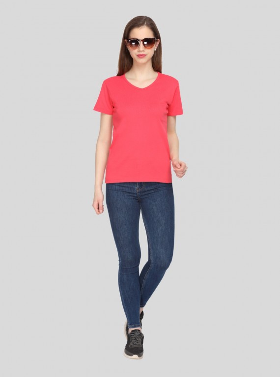 Roseberry Solid V Neck TShirt
