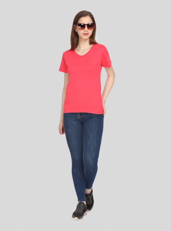 Roseberry Solid V Neck TShirt
