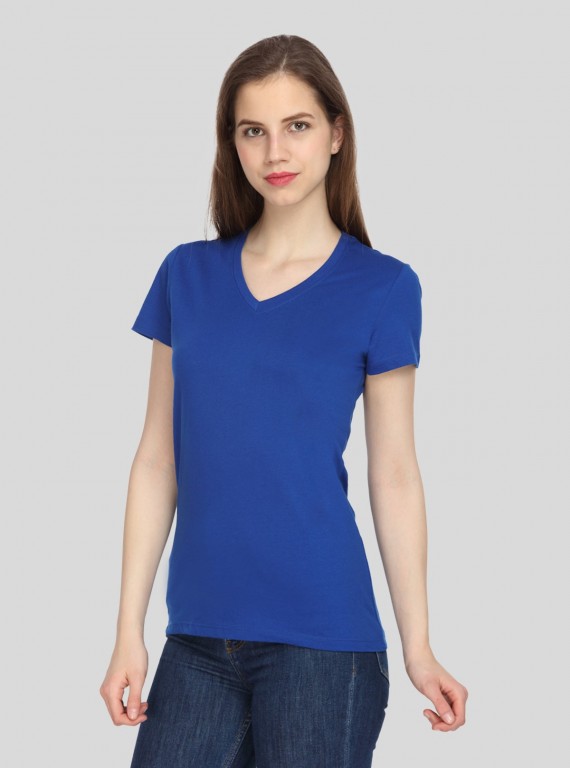 Royal V Neck Solid TShirt