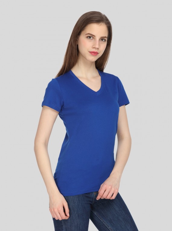 Royal V Neck Solid TShirt