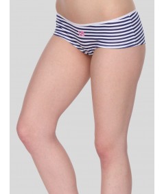 Women’s Navy Stripe Cotton Elastane Brief – Stretch Comfort Innerwear