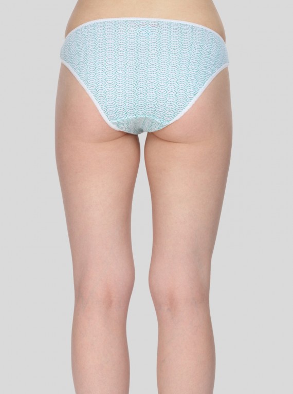 Green Dotted print Womens Brief