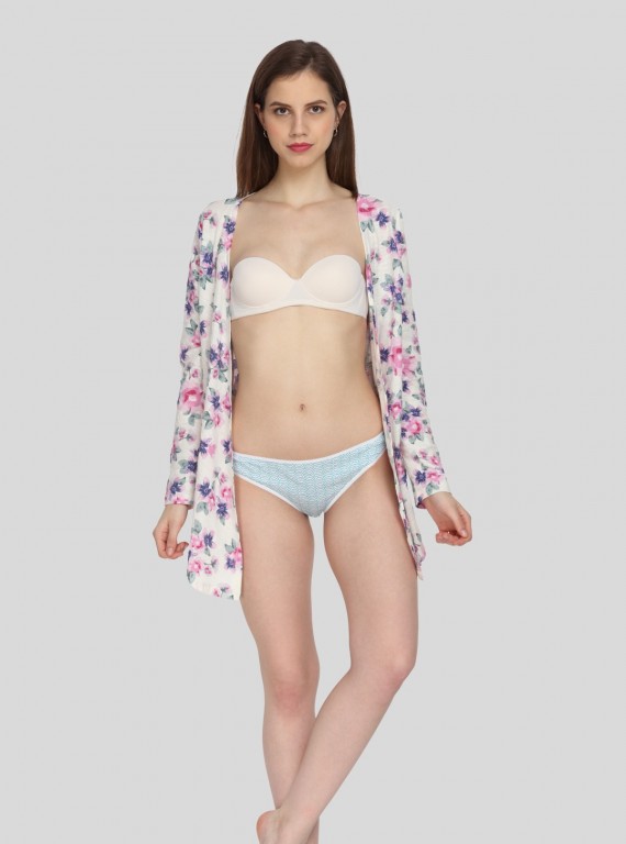 Women's Green Dot Print Brief – Soft Cotton Mid-Rise Panty by Boer and Fitch