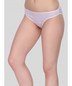 Women’s Purple Stripe Cotton Elastane Brief – Soft Stretch Everyday Comfort