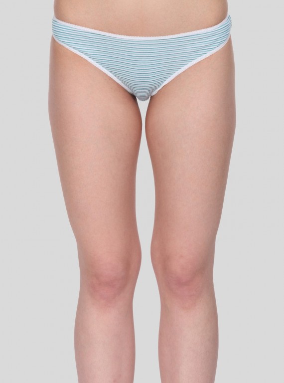 Green Stripe Womens Brief