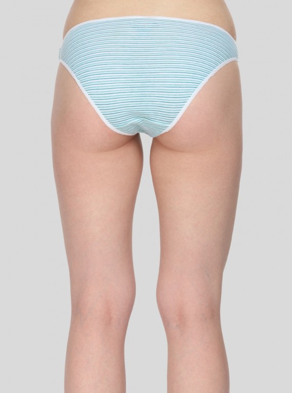 Green Stripe Womens Brief