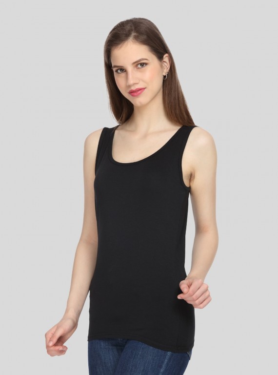 Black Sleeveless Stretch Top