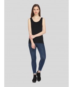 Black Sleeveless Stretch Top