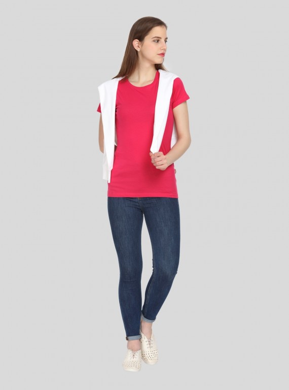 Coral Ribbed TShirt