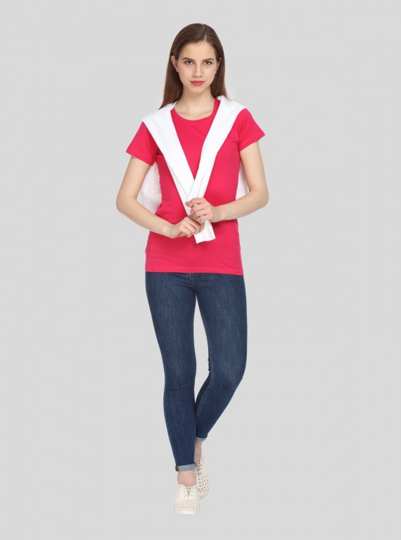 Coral Ribbed TShirt