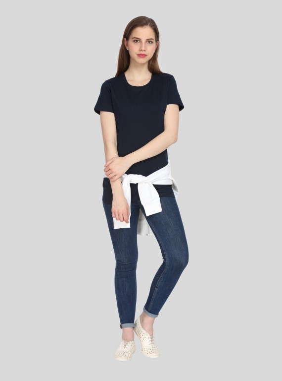 Navy Basic Crew Neck TShirt