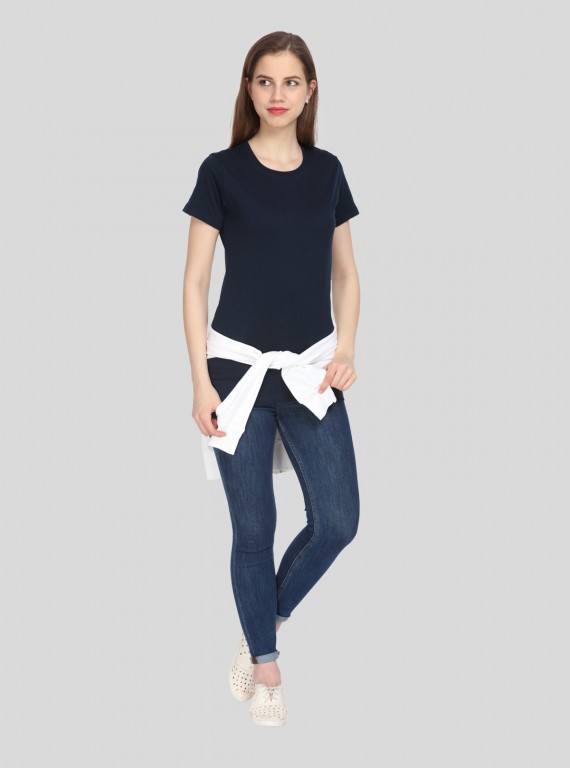 Navy Basic Crew Neck TShirt