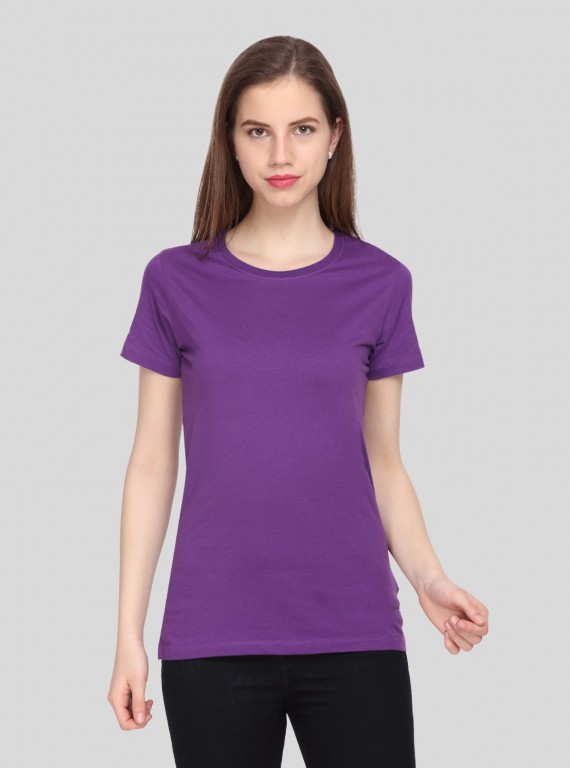 Purple Crew Neck T Shirt