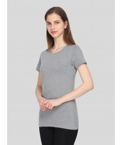 Grey Melange Crew Neck TShirt