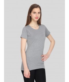 Grey Melange Crew Neck TShirt