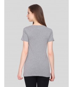 Grey Melange Crew Neck TShirt