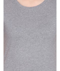 Grey Melange Crew Neck TShirt