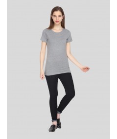 Grey Melange Crew Neck TShirt