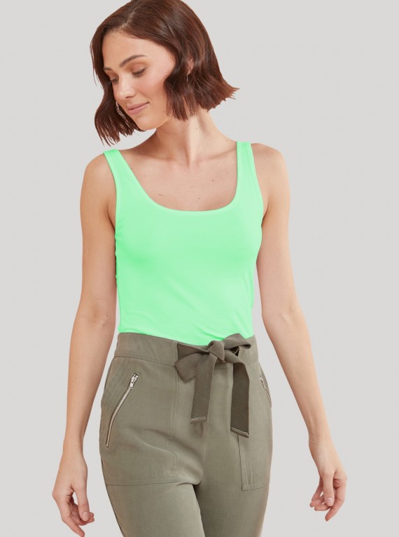 Magic Green Sleeveless Stretch Top