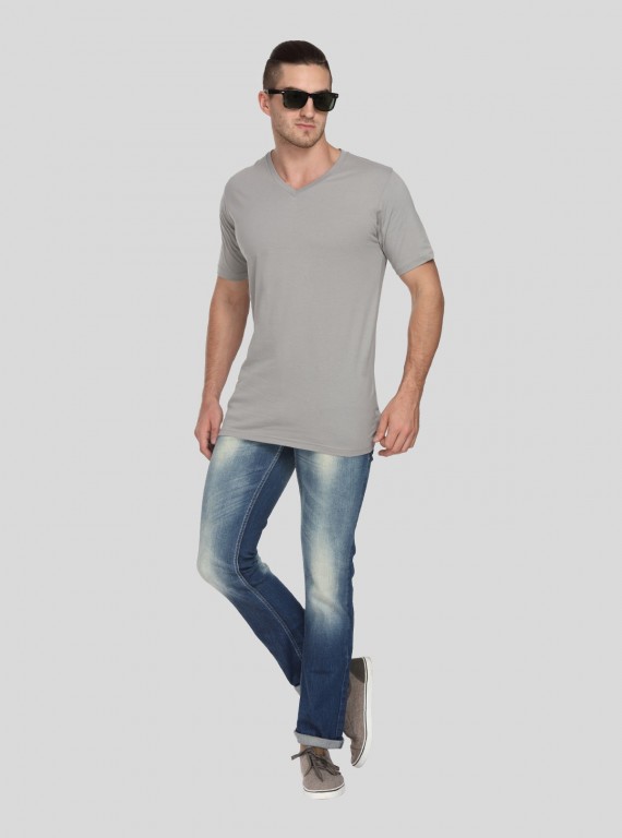 Grey Fonce V Neck TShirt