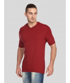 Burgundy Red V Neck TShirt